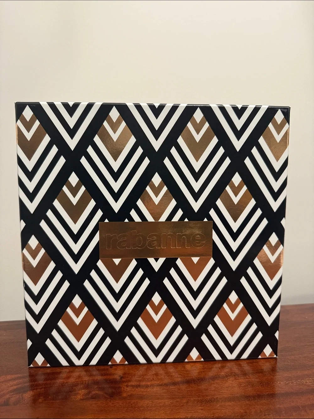Gold & Black Geometric rabanne gift box  New